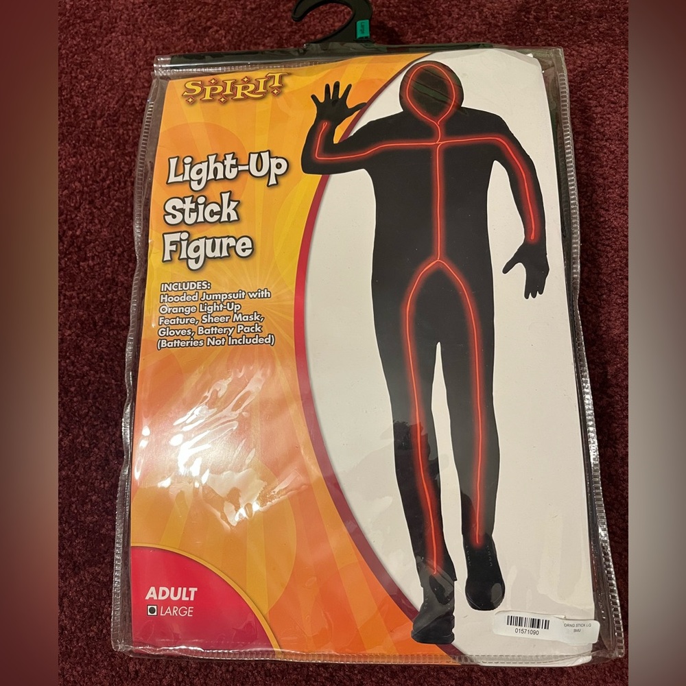 Light up stick figure costume
